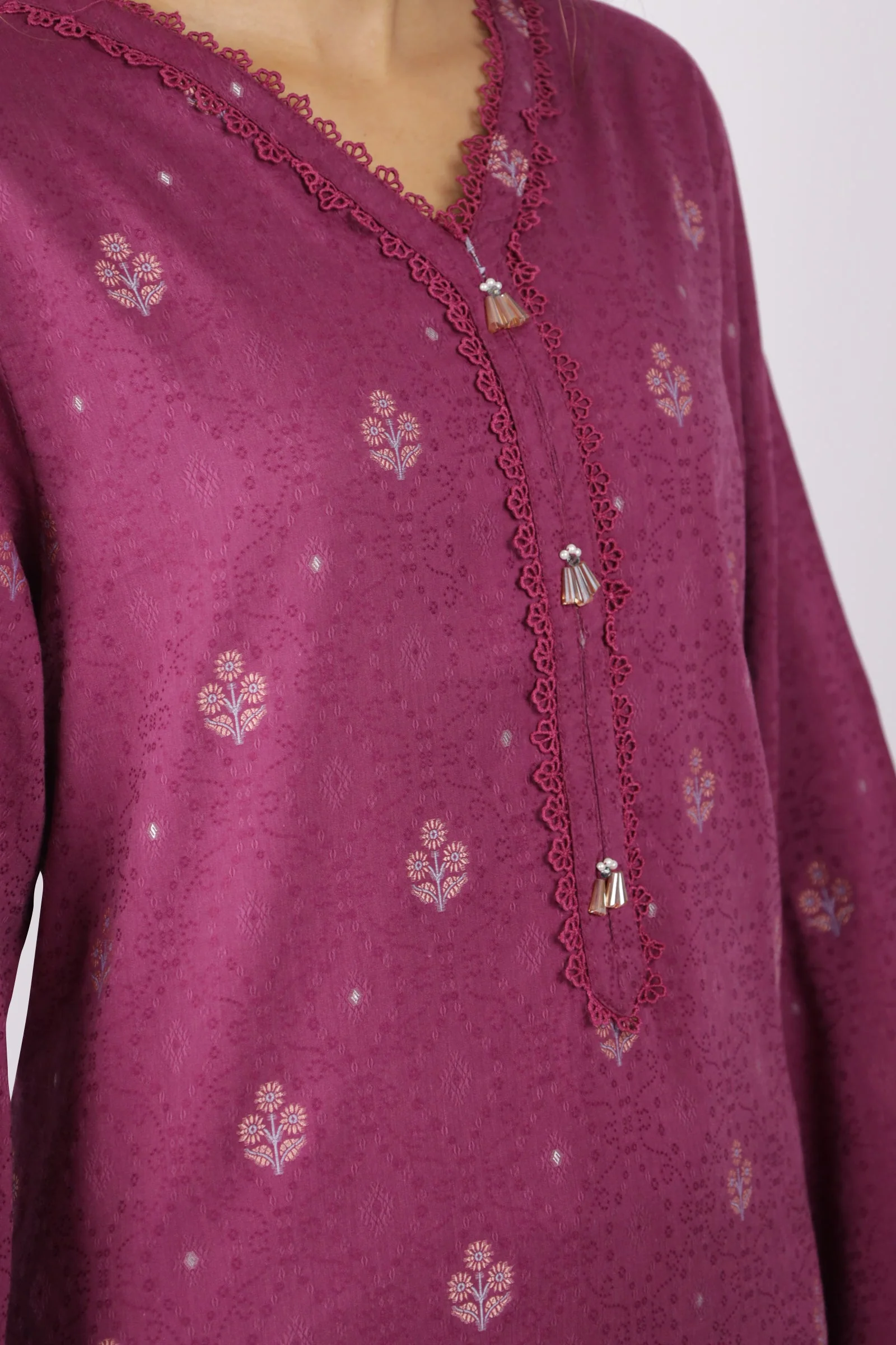 Cotton Jacquard Stitched 2 Piece (Shirt/Trouser) - Image 4
