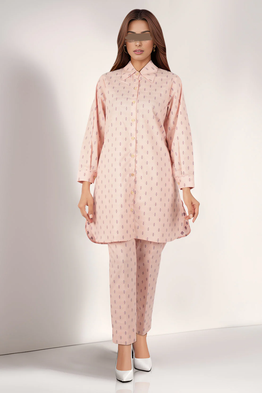 Cotton Jacquard Stitched 2 Piece (Shirt/Trouser)