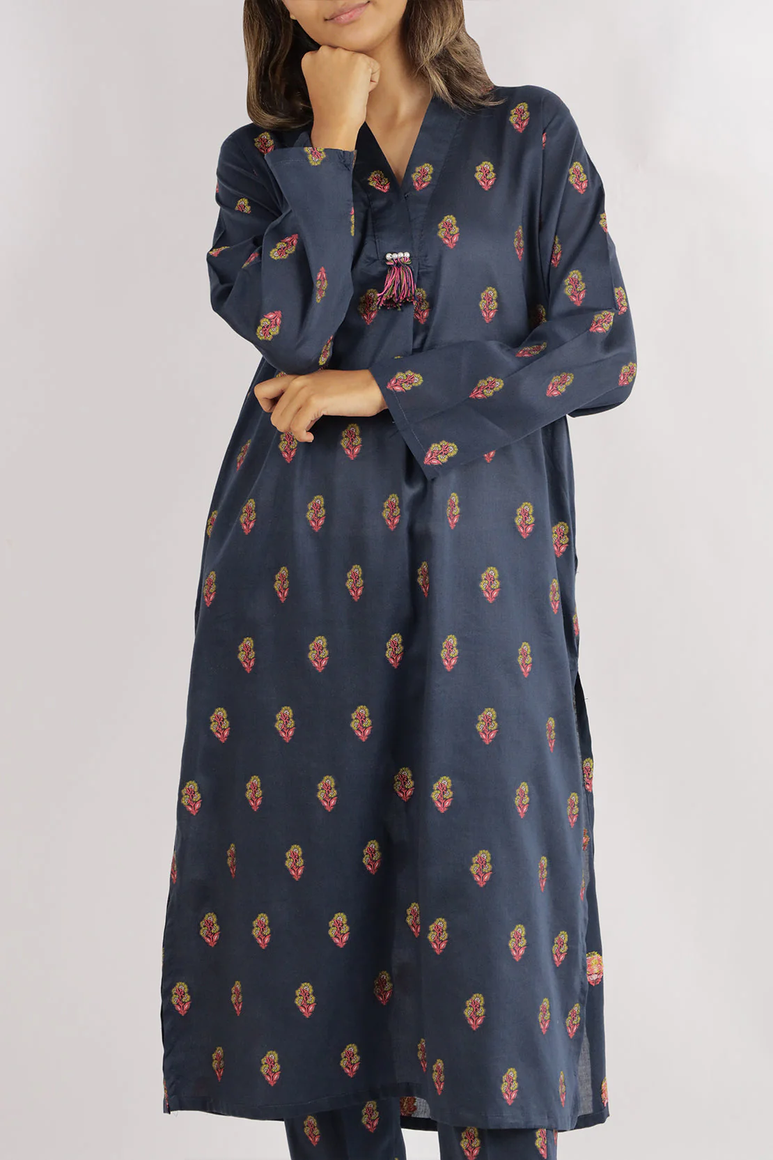 Cotton Jacquard Stitched 2 Piece (Shirt/Trouser) - Image 2