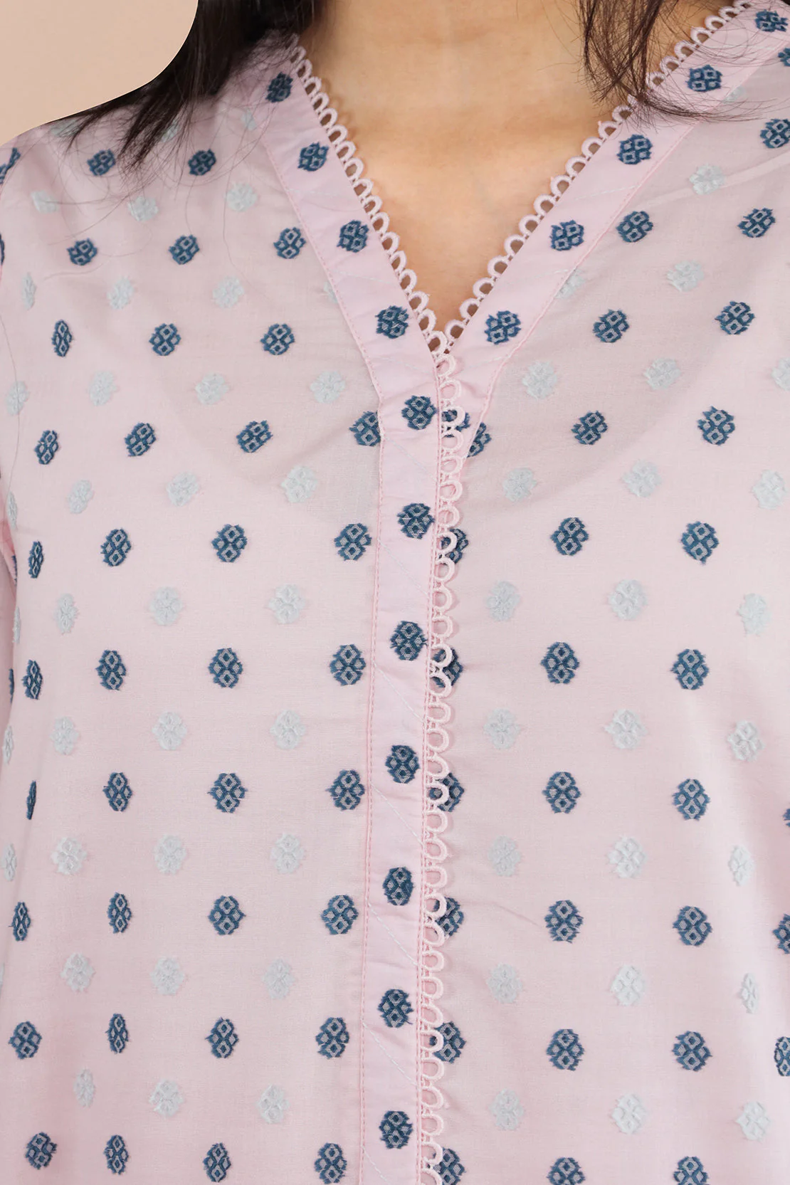 Cotton Jacquard Stitched 2 Piece (Shirt/Trouser) - Image 3