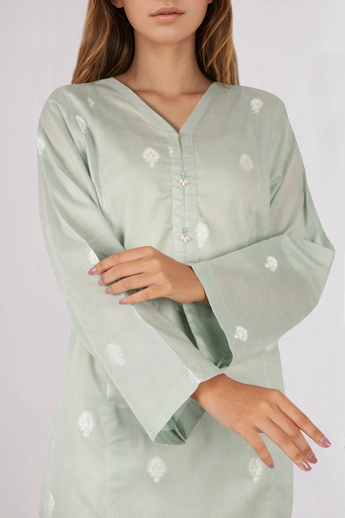 Cotton Jacquard Stitched 2 Piece (Shirt/Trouser) - Image 2
