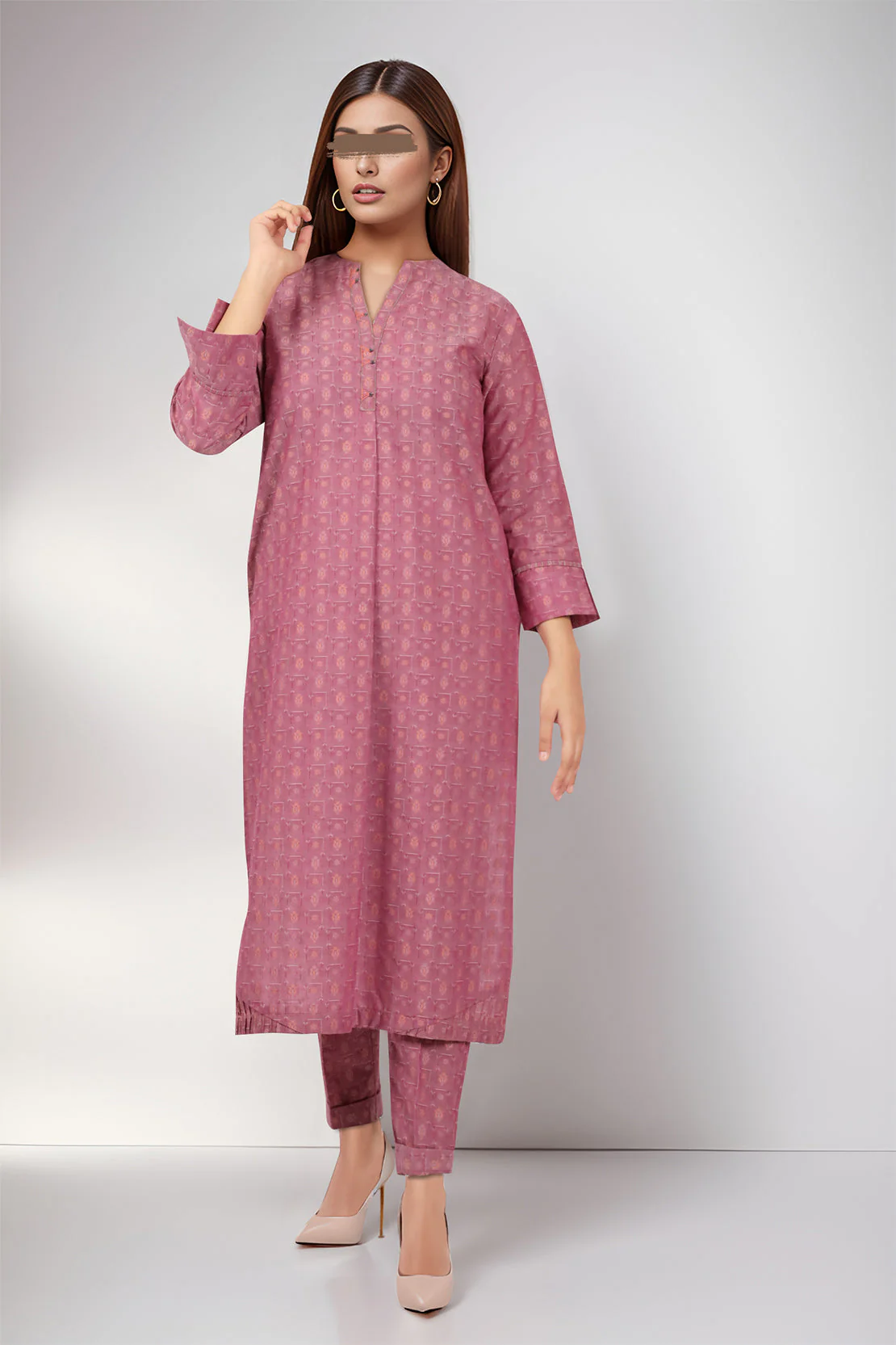 Cotton Jacquard Stitched 2 Piece (Shirt/Trouser) - Image 3