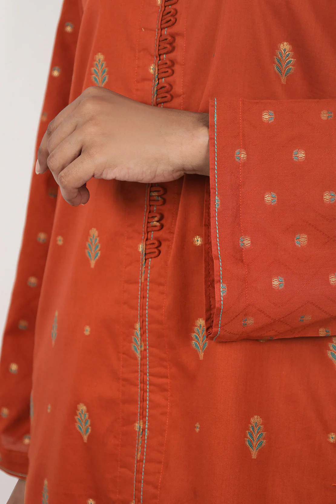 Cotton Jacquard Stitched 2 Piece (Shirt/Trouser) - Image 4