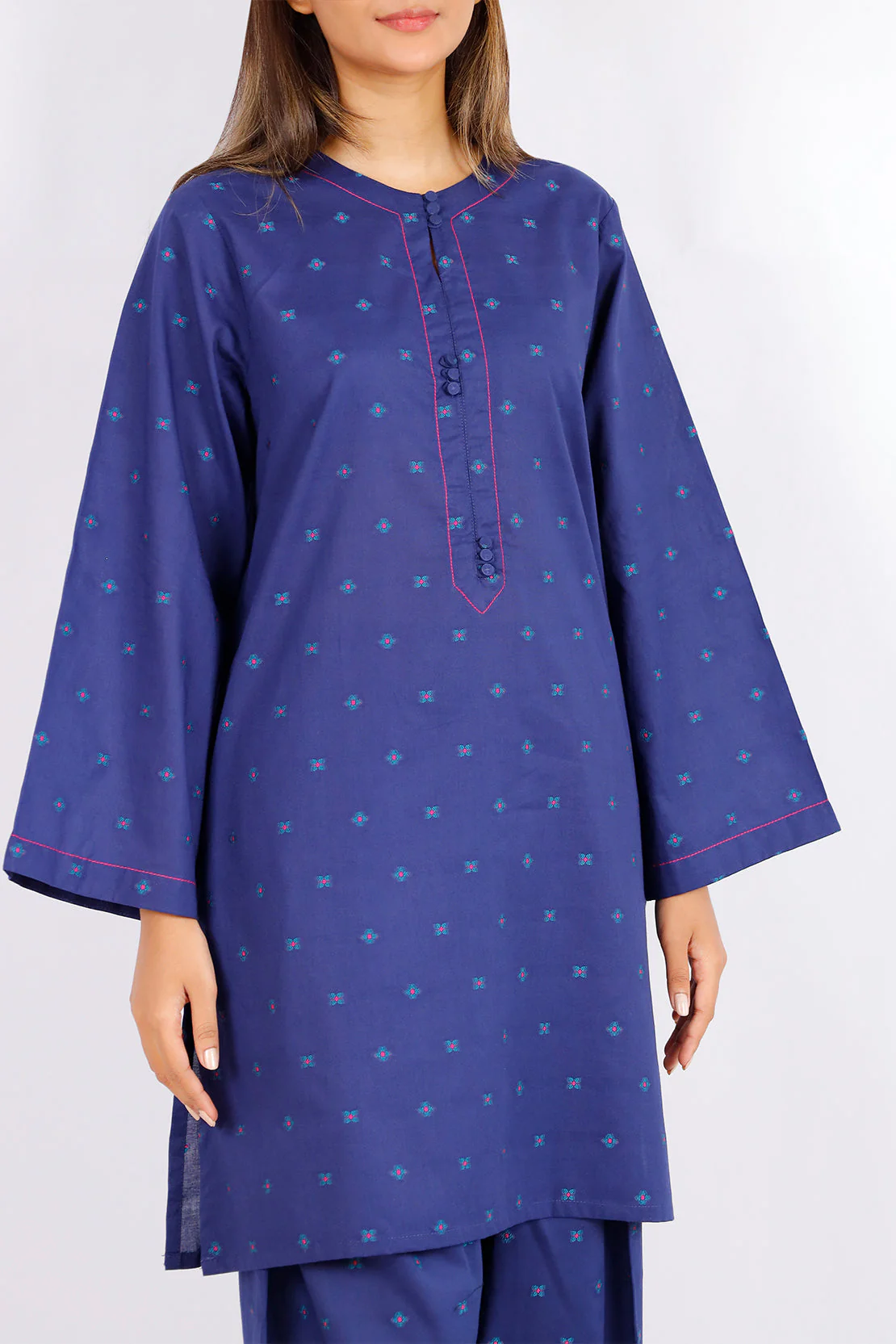 Cotton Jacquard Stitched 2 Piece (Shirt/Trouser) - Image 3