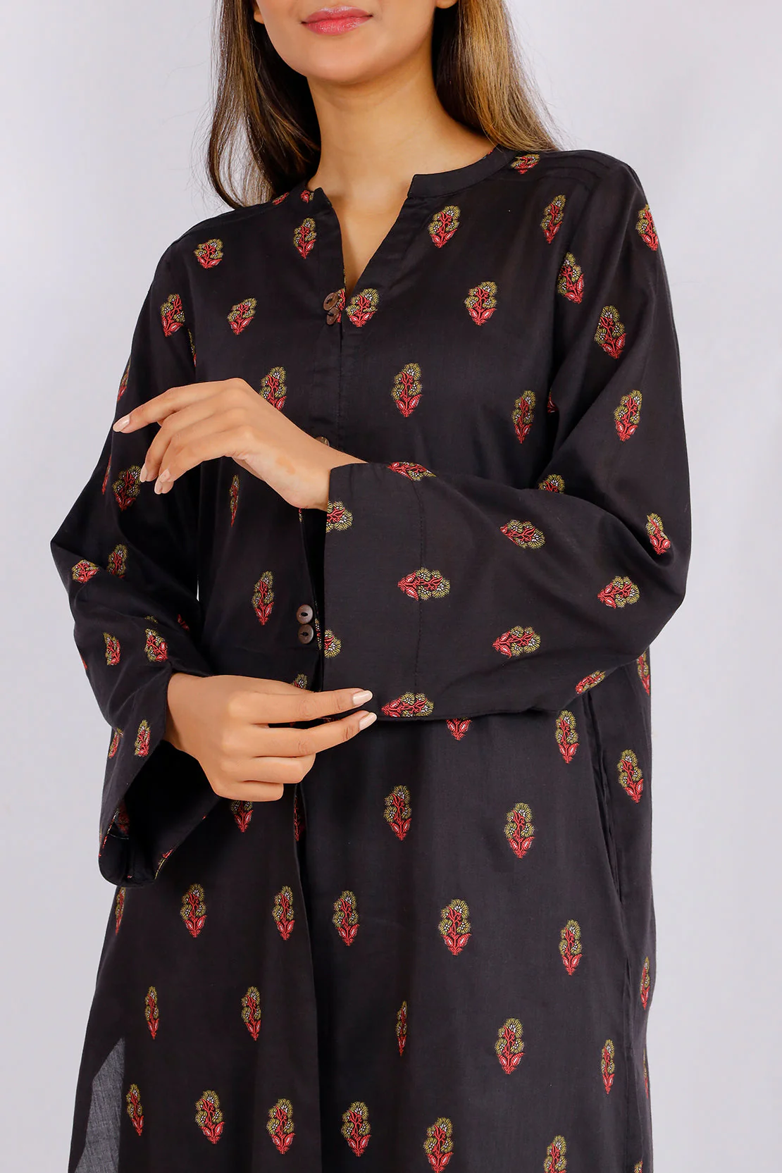 Cotton Jacquard Stitched 2 Piece (Shirt/Trouser) - Image 3
