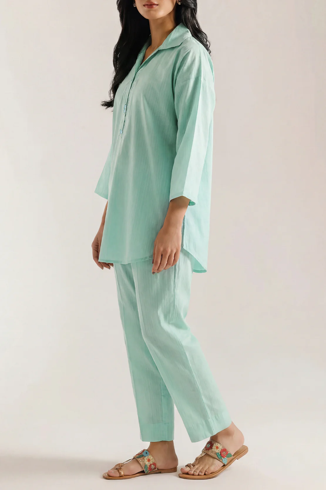 Cotton Jacquard Stitched 2 Piece (Shirt/Trouser) - Image 3