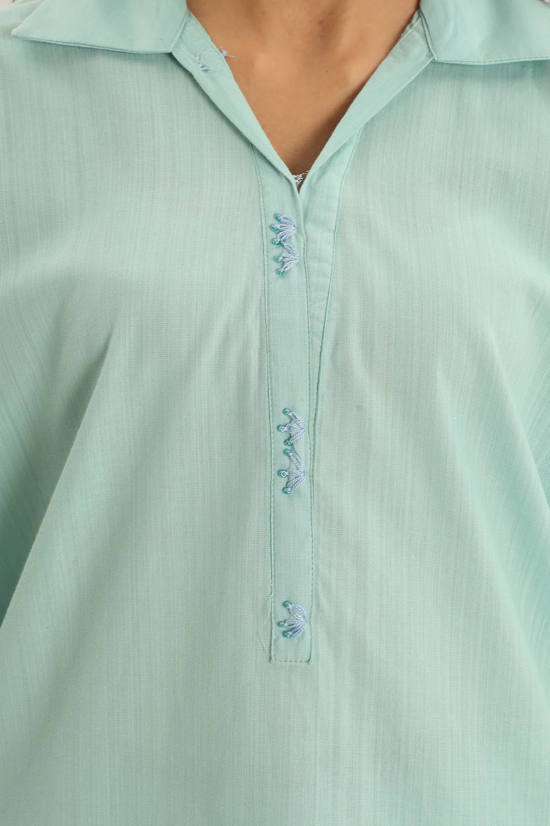 Cotton Jacquard Stitched 2 Piece (Shirt/Trouser) - Image 5