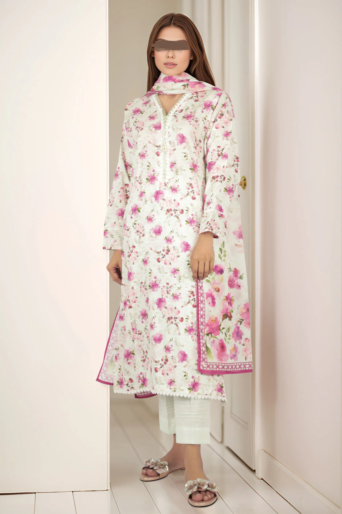 Cotton Jacquard Stitched 2 Piece (Shirt/Trouser)