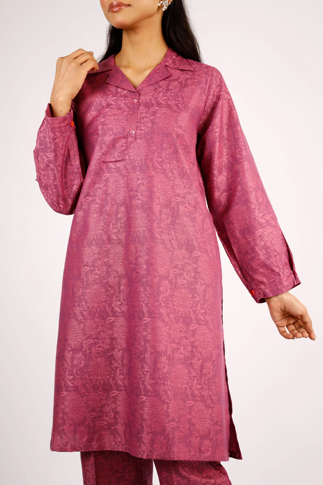 Cotton Jacquard Stitched 2 Piece (Shirt/Trouser) - Image 2