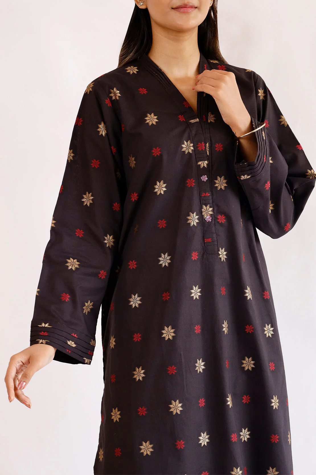 Cotton Jacquard Stitched 2 Piece (Shirt/Trouser) - Image 2