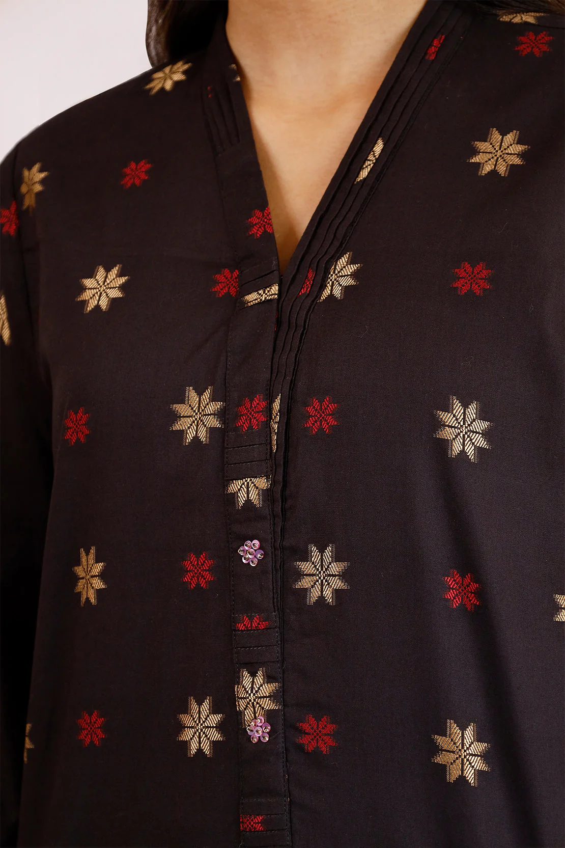 Cotton Jacquard Stitched 2 Piece (Shirt/Trouser) - Image 3