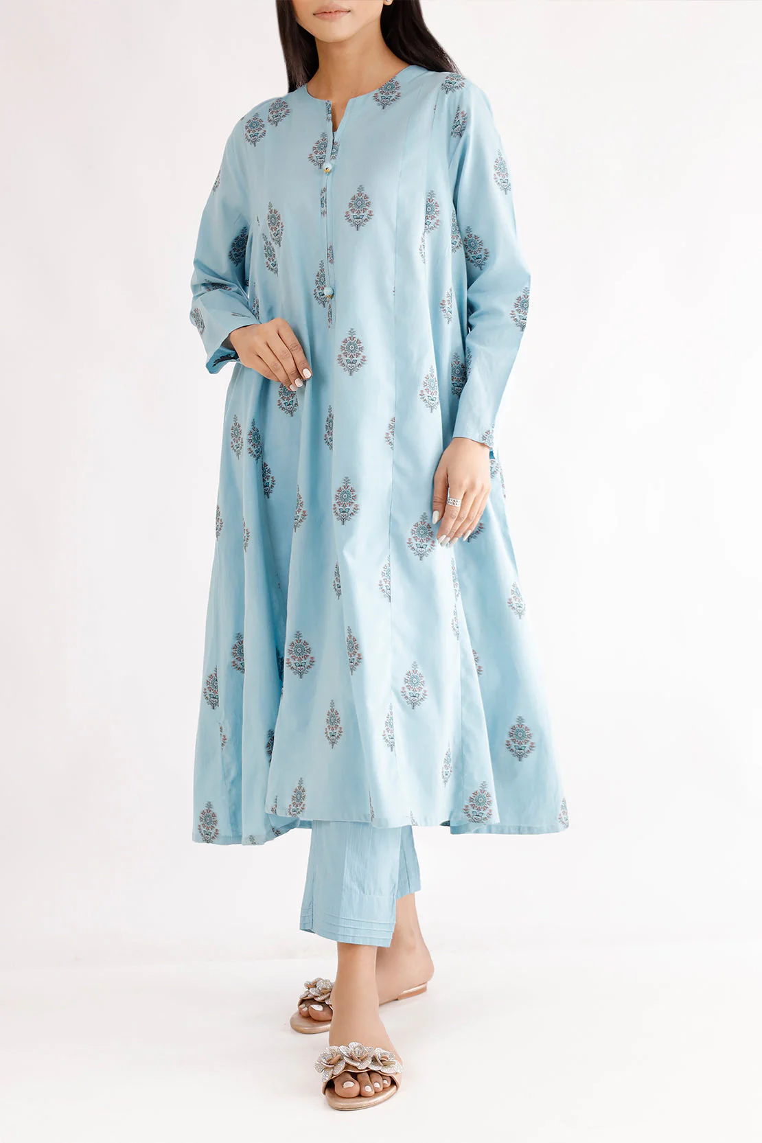 Cotton Jacquard Stitched 2 Piece (Shirt/Trouser)