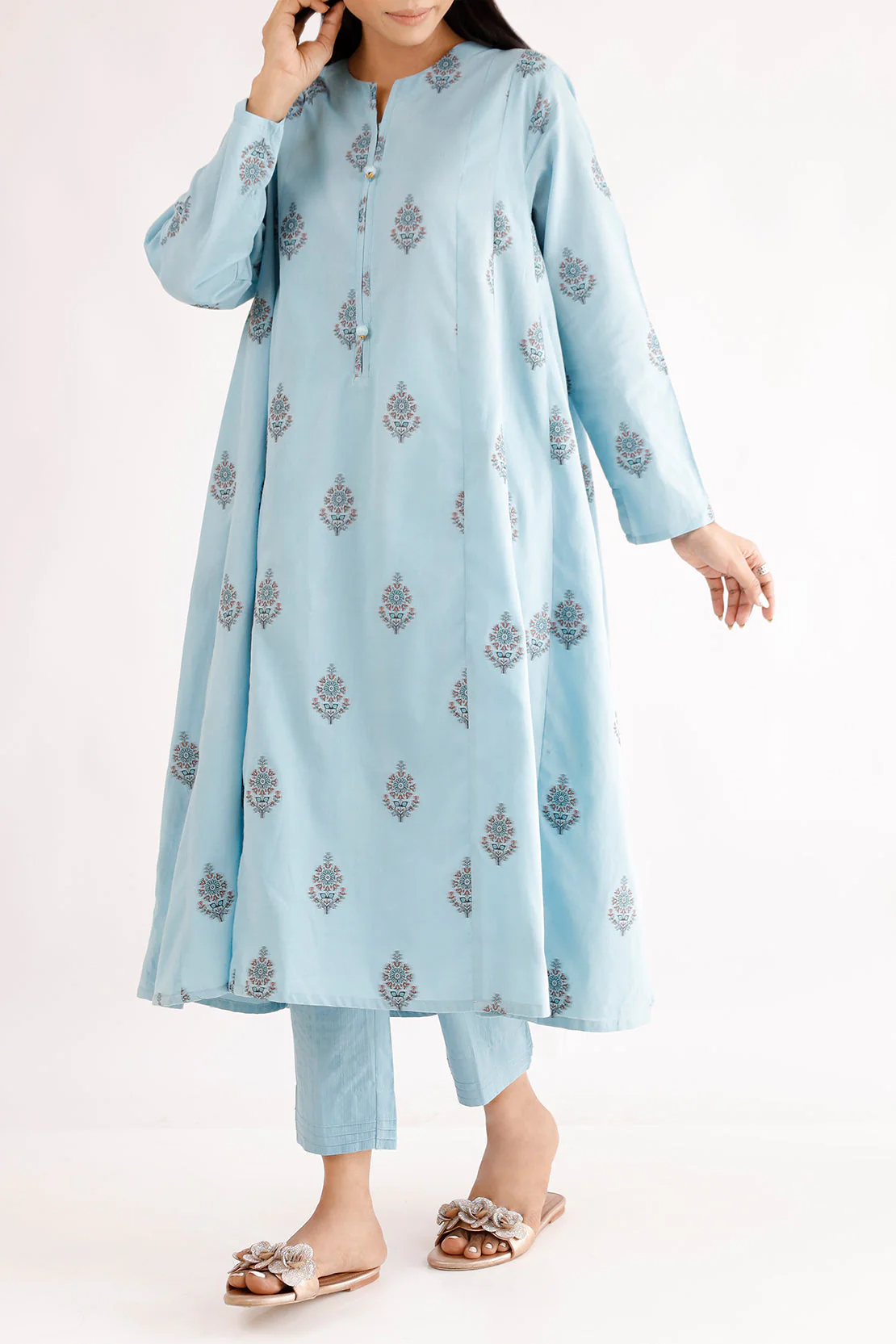 Cotton Jacquard Stitched 2 Piece (Shirt/Trouser) - Image 2