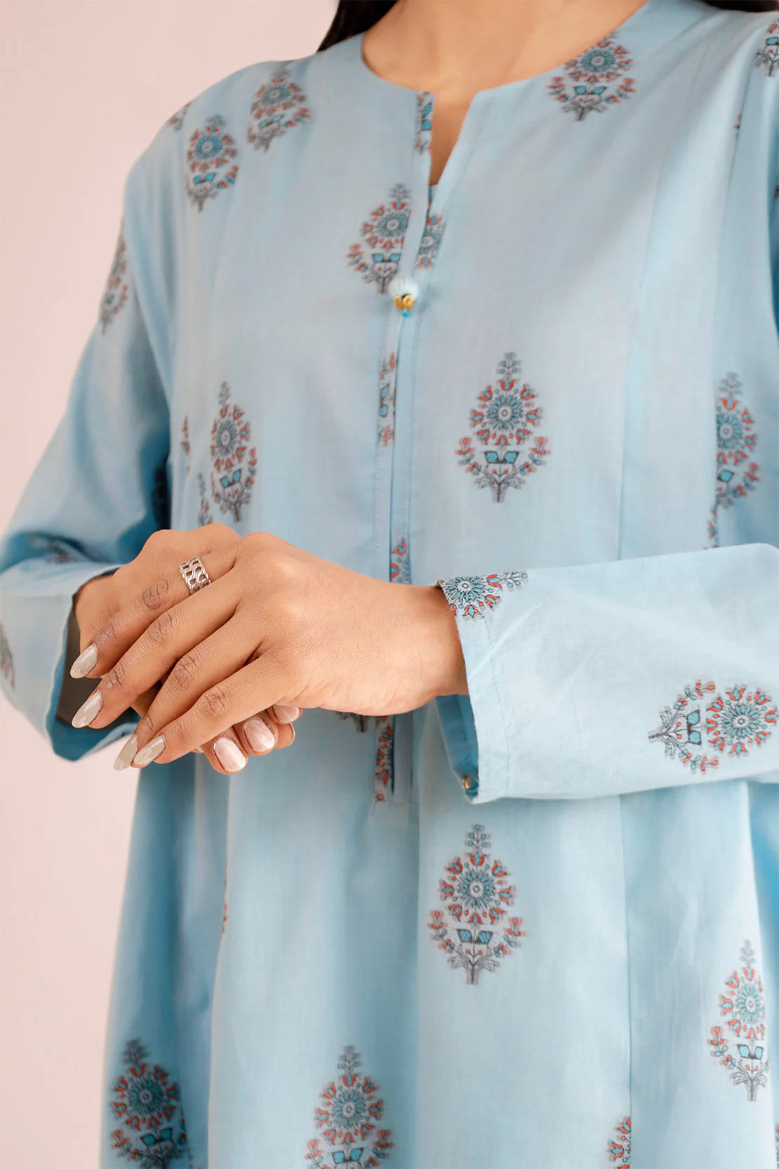 Cotton Jacquard Stitched 2 Piece (Shirt/Trouser) - Image 5