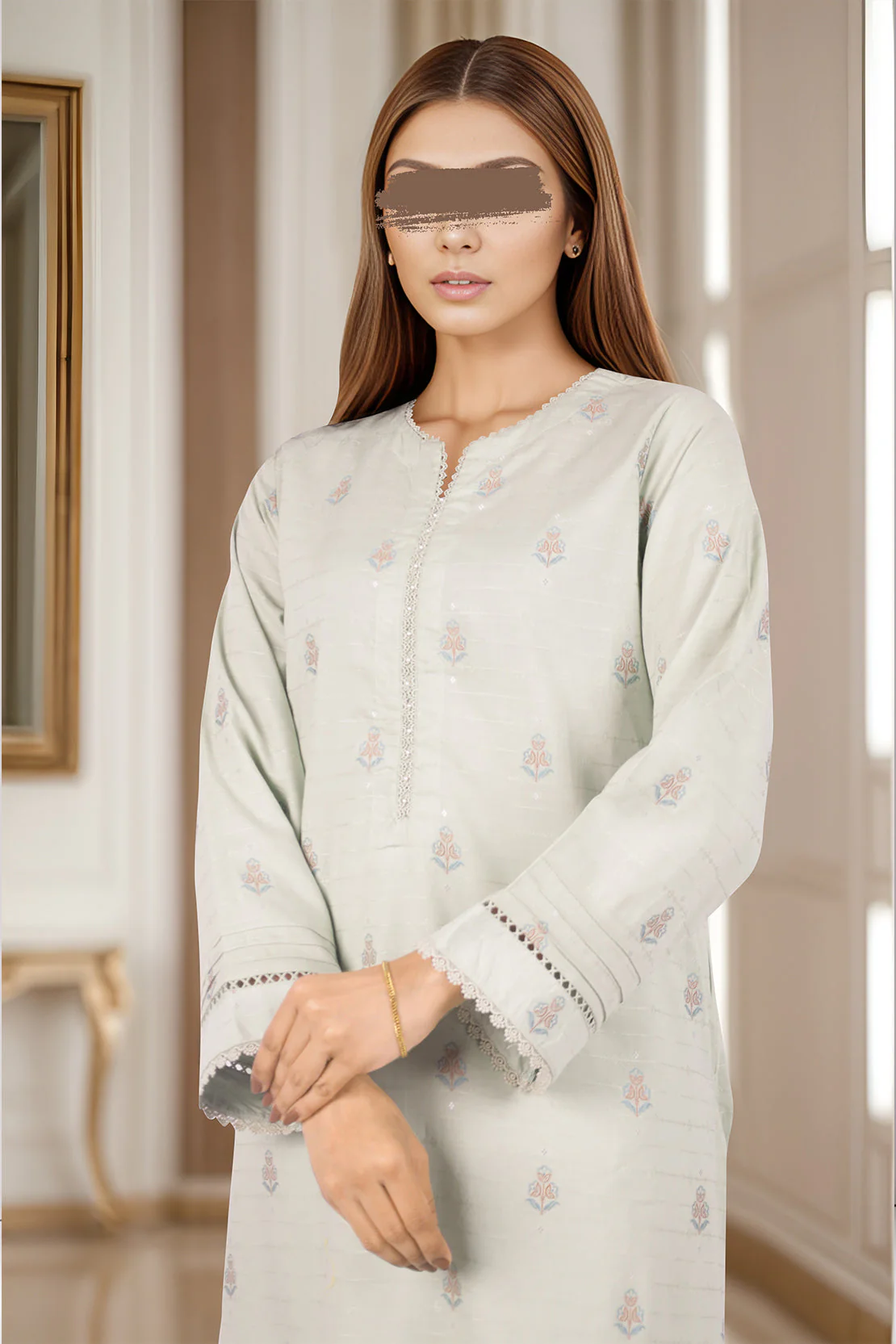 Cotton Jacquard Stitched 2 Piece (Shirt/Trouser) - Image 3