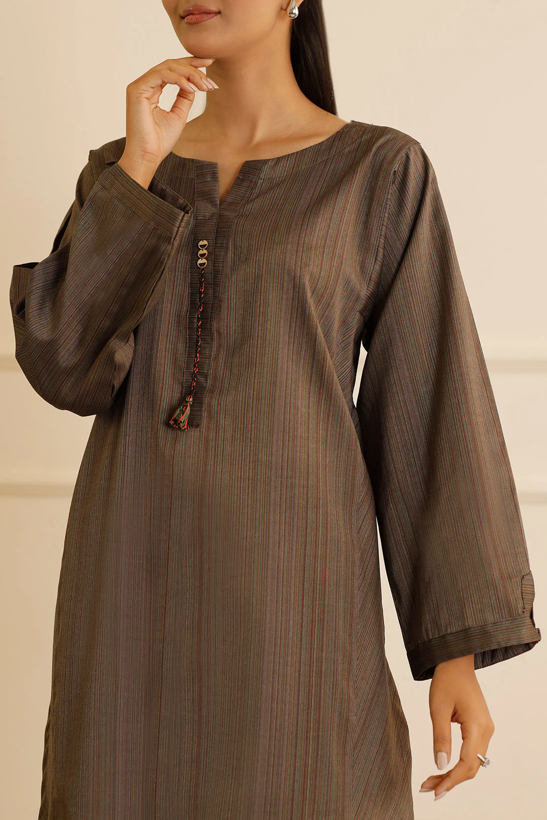 Cotton Jacquard Stitched 2 Piece (Shirt/Trouser) - Image 6