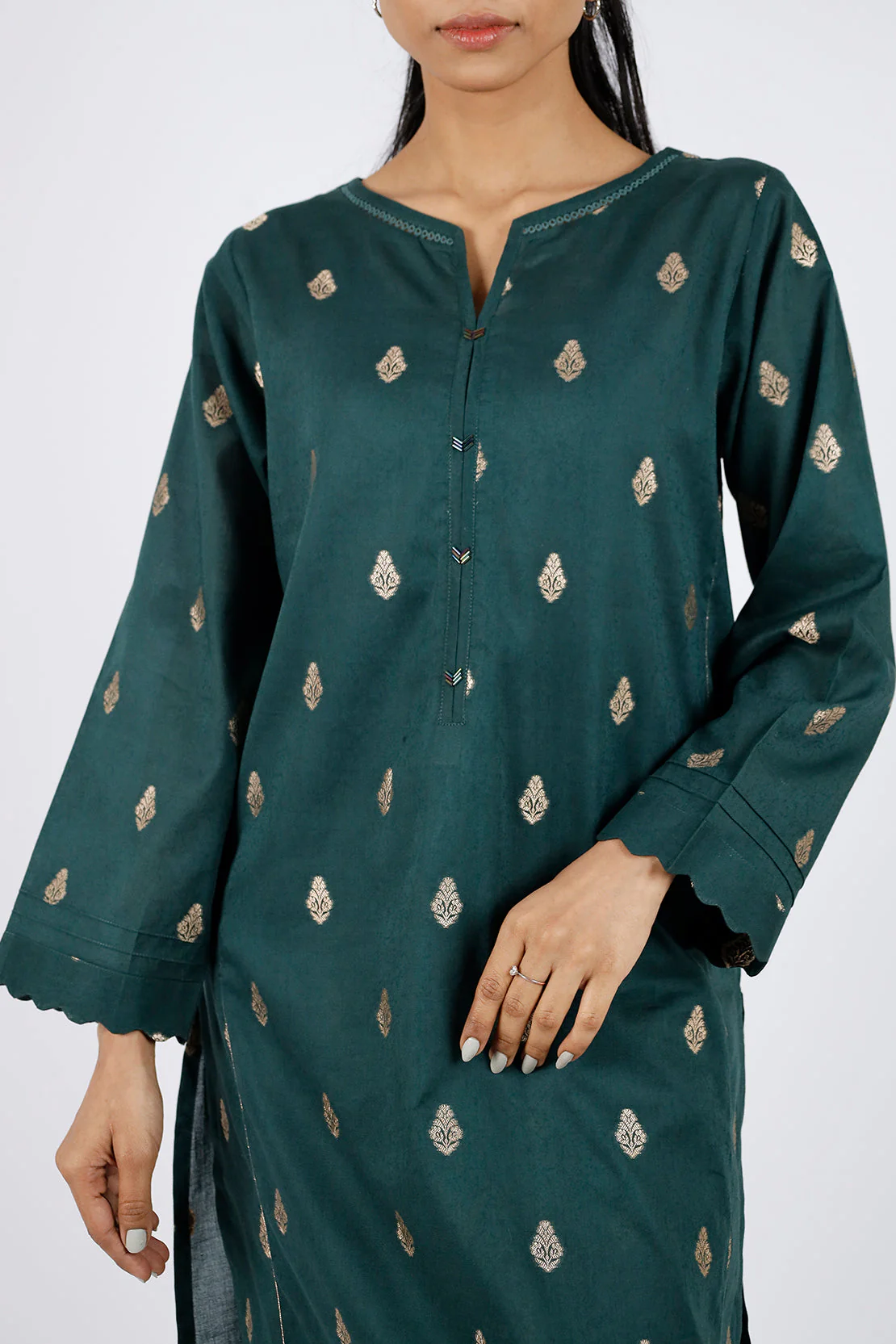 Cotton Jacquard Stitched 2 Piece (Shirt/Trouser) - Image 2