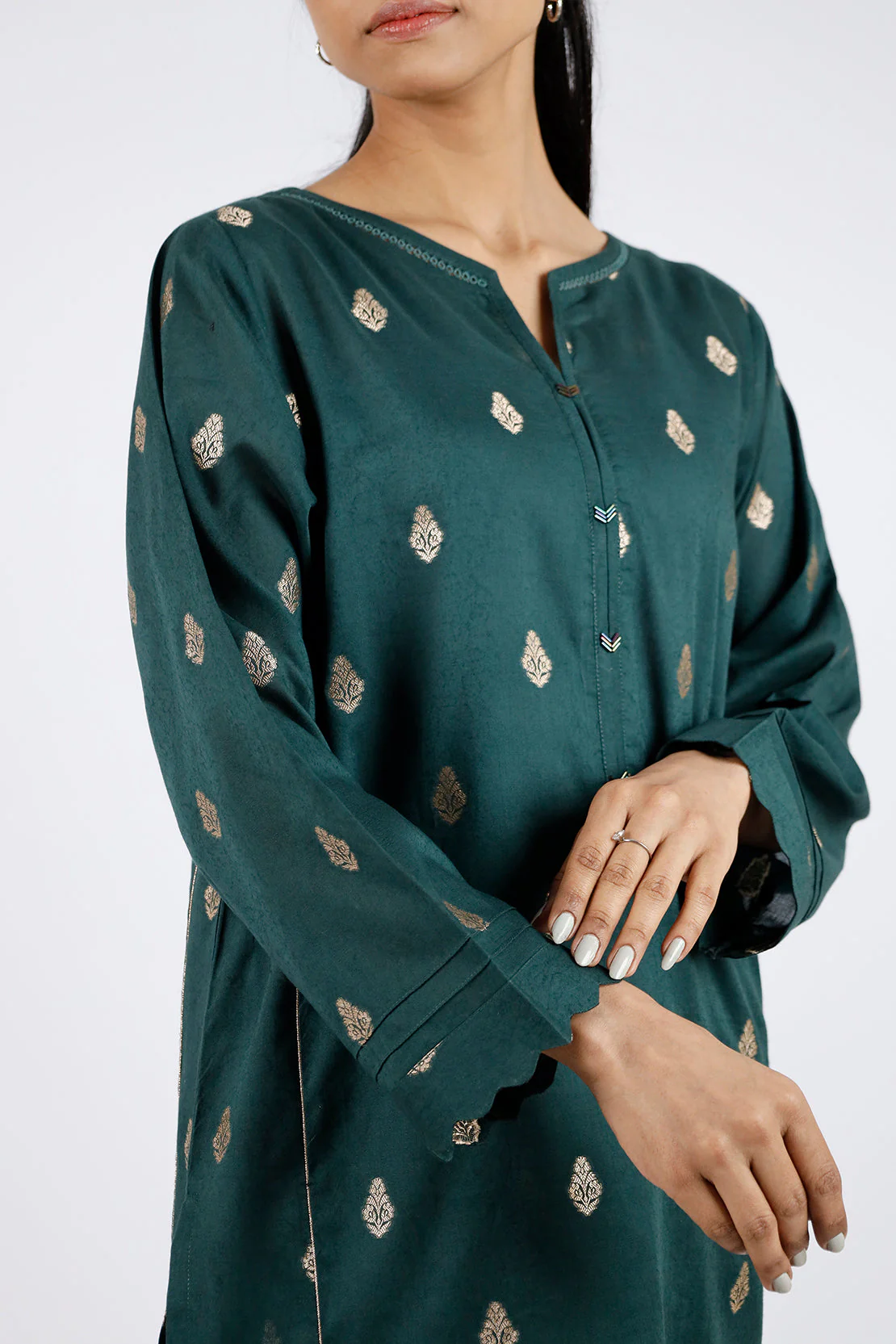 Cotton Jacquard Stitched 2 Piece (Shirt/Trouser) - Image 3