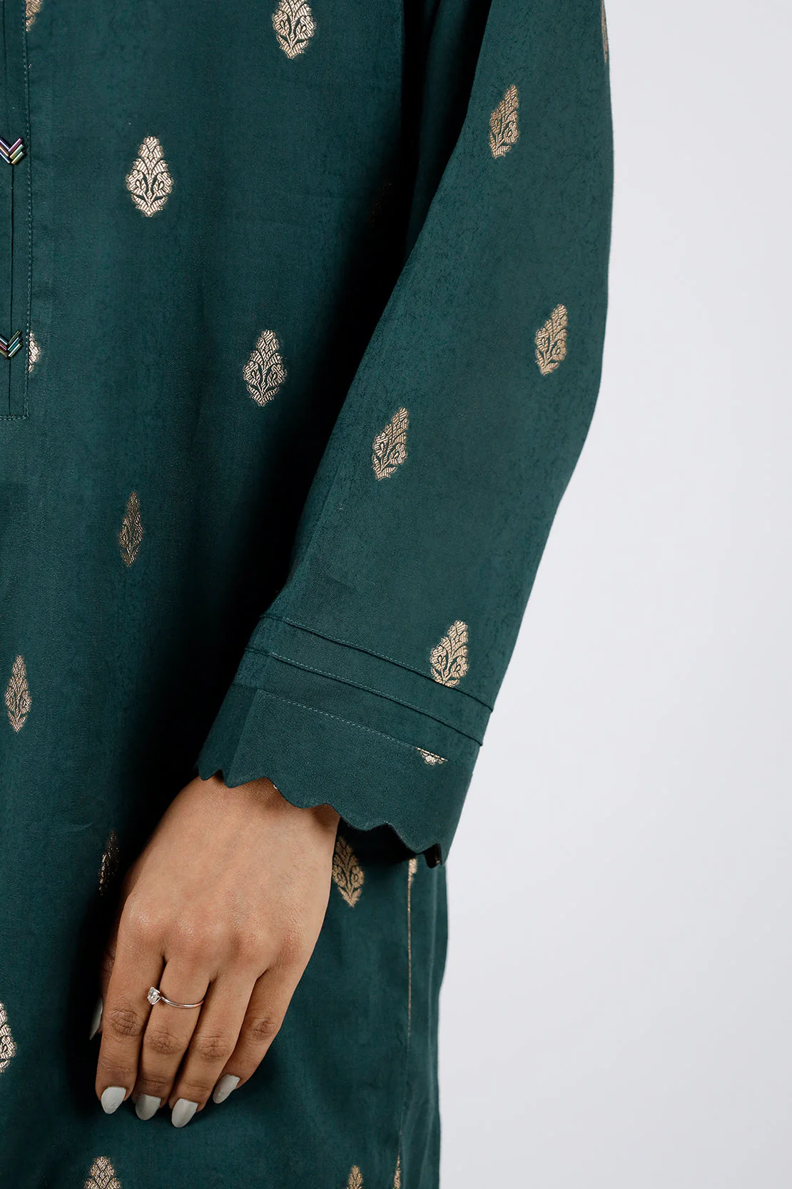 Cotton Jacquard Stitched 2 Piece (Shirt/Trouser) - Image 6