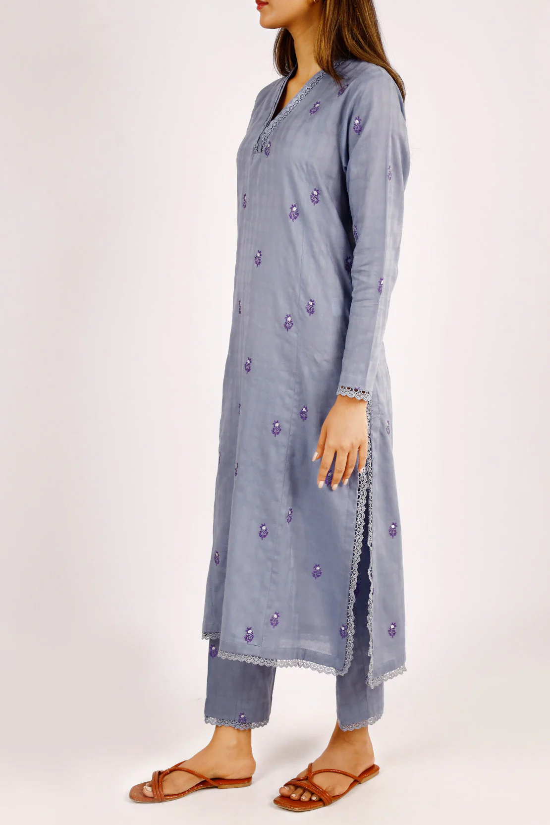 Cotton Jacquard Stitched 2 Piece (Shirt/Trouser) - Image 2