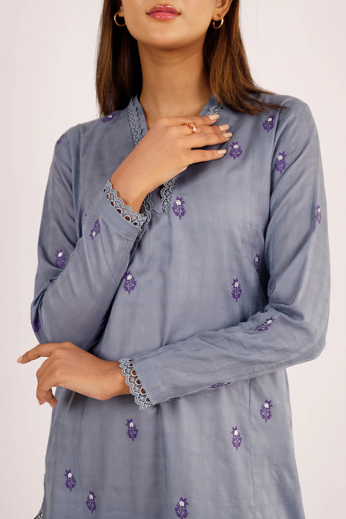 Cotton Jacquard Stitched 2 Piece (Shirt/Trouser) - Image 4