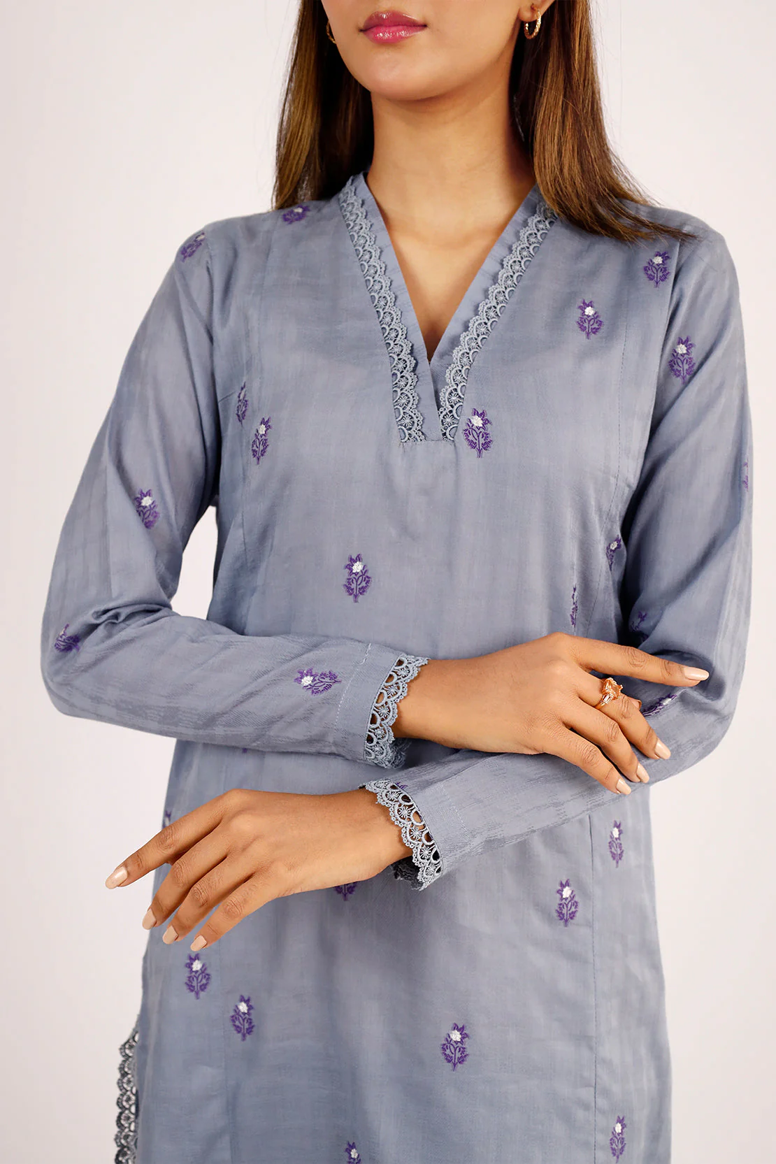Cotton Jacquard Stitched 2 Piece (Shirt/Trouser) - Image 5