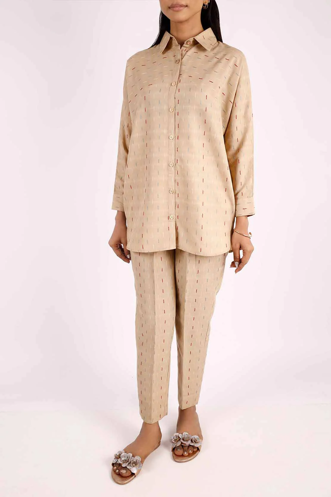 Cotton Jacquard Stitched 2 Piece (Shirt/Trouser) - Image 5