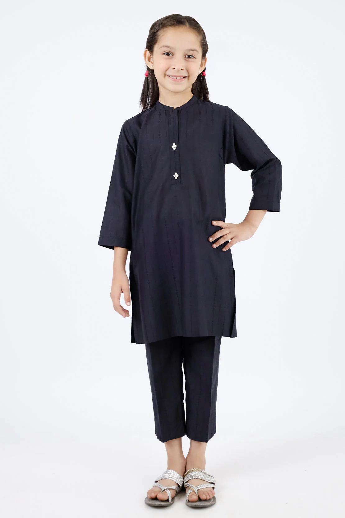 Cotton Jacquard Stitched 2 Piece (Shirt/Trouser) - Image 2