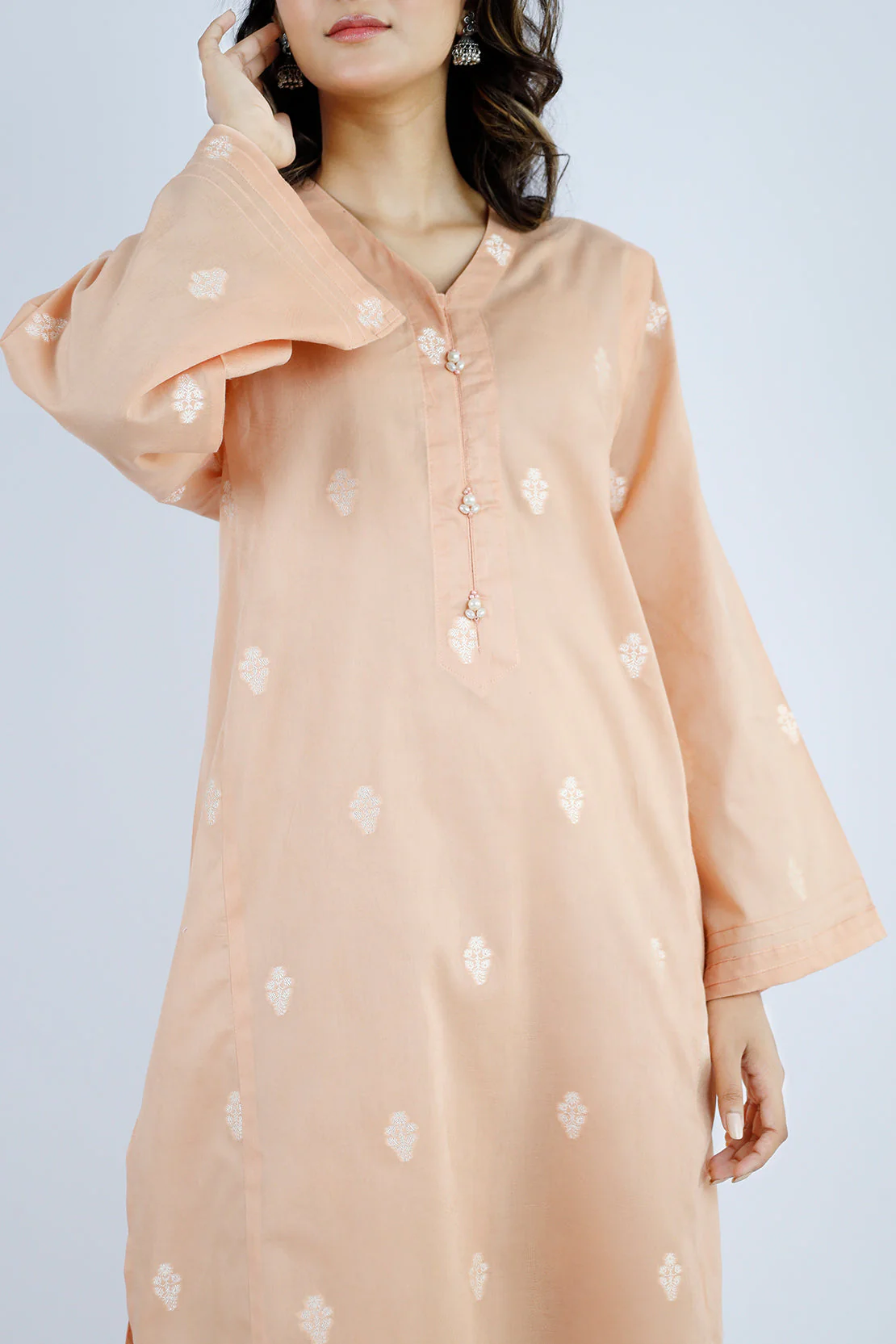 Cotton Jacquard Stitched 2 Piece (Shirt/Trouser) - Image 3
