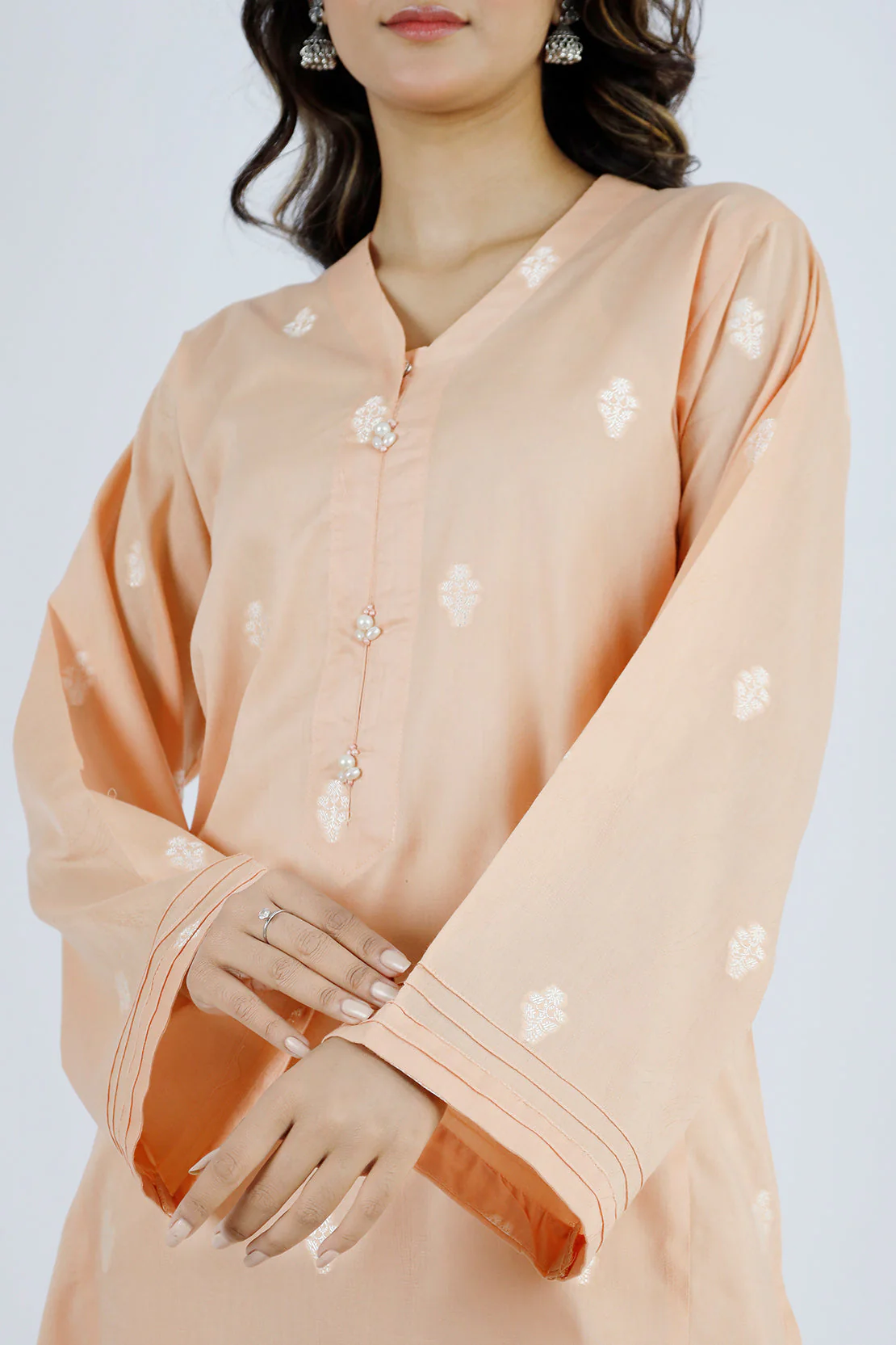 Cotton Jacquard Stitched 2 Piece (Shirt/Trouser) - Image 4