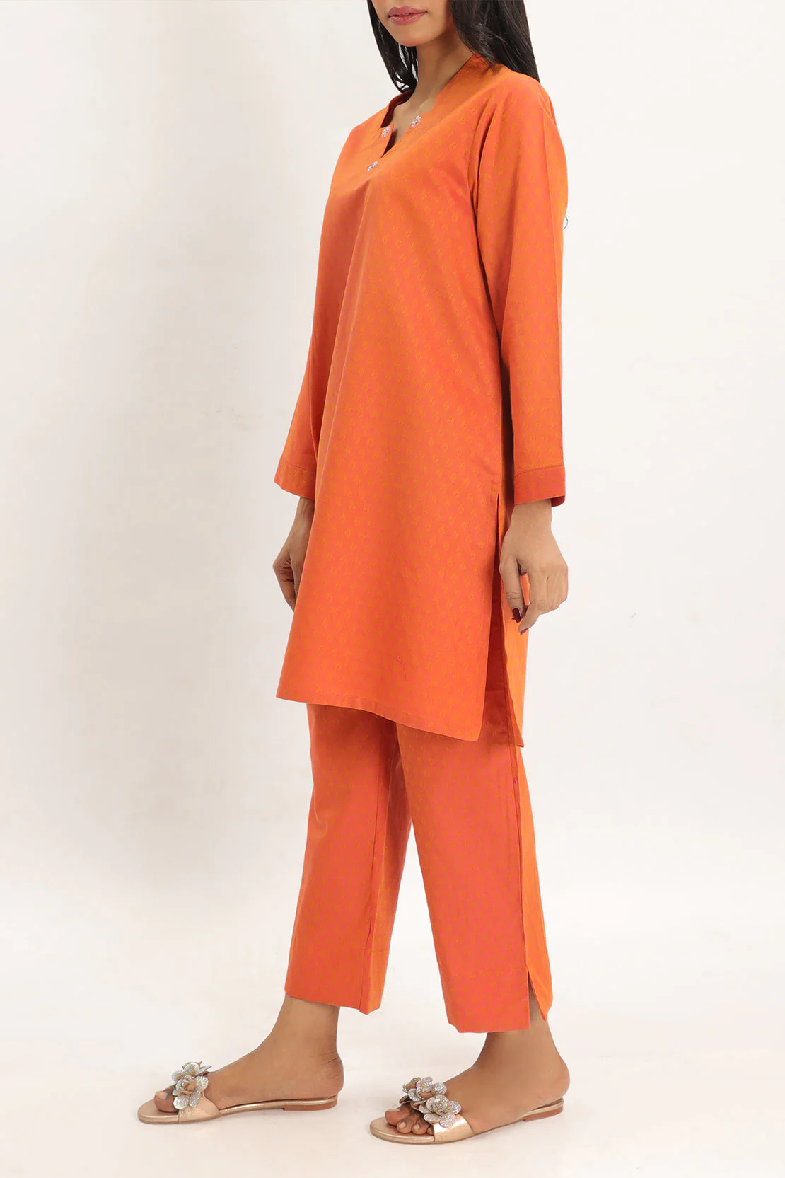 Cotton Jacquard Stitched 2 Piece (Shirt/Trouser) - Image 3