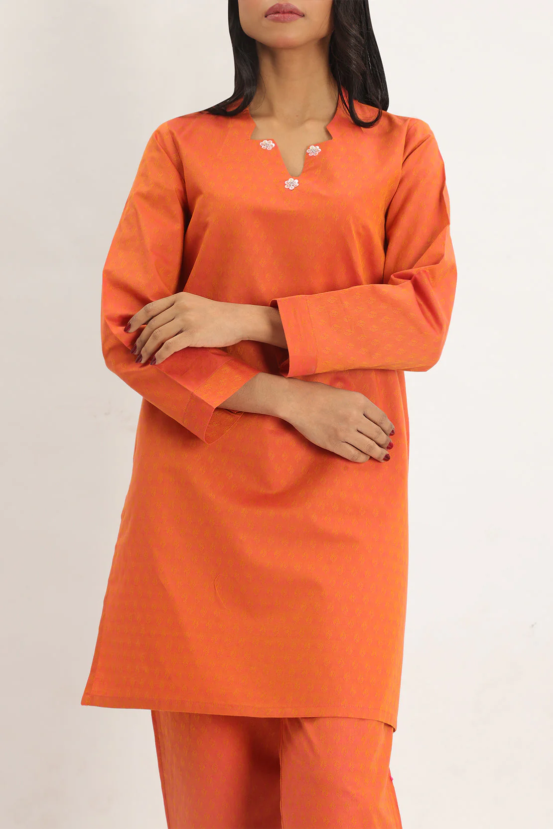 Cotton Jacquard Stitched 2 Piece (Shirt/Trouser) - Image 5