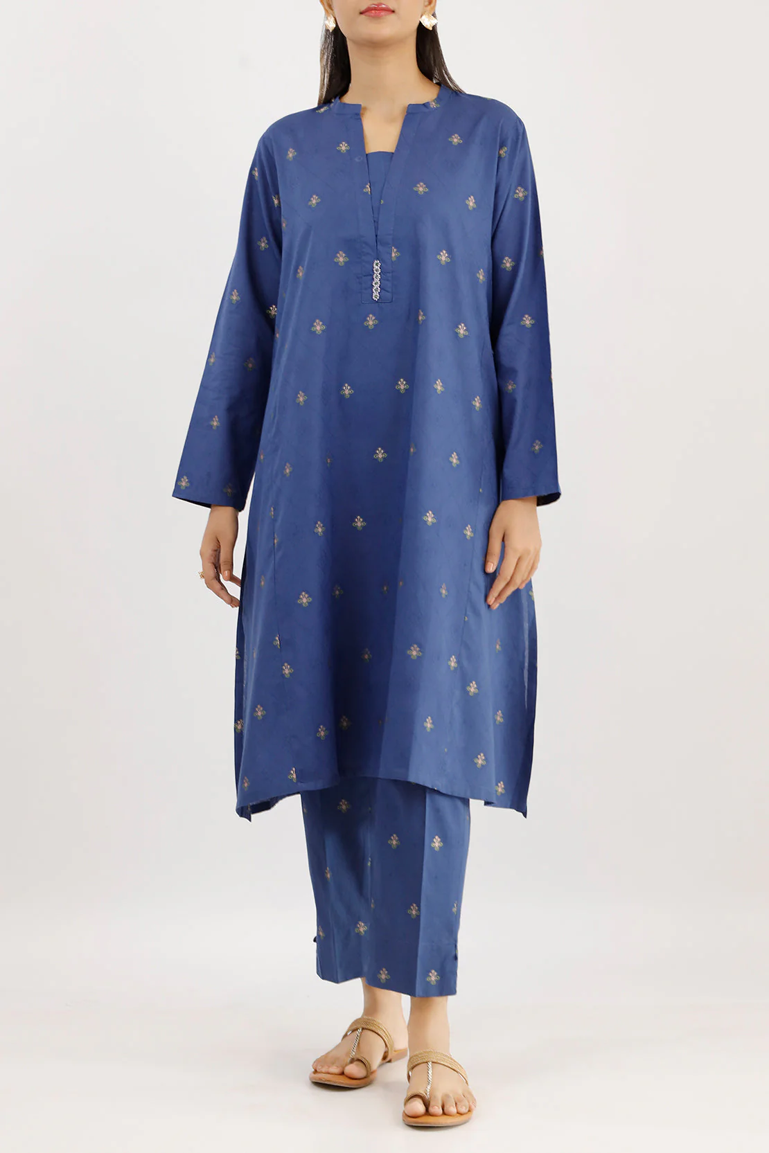 Cotton Jacquard Stitched 2 Piece (Shirt/Trouser) - Image 2