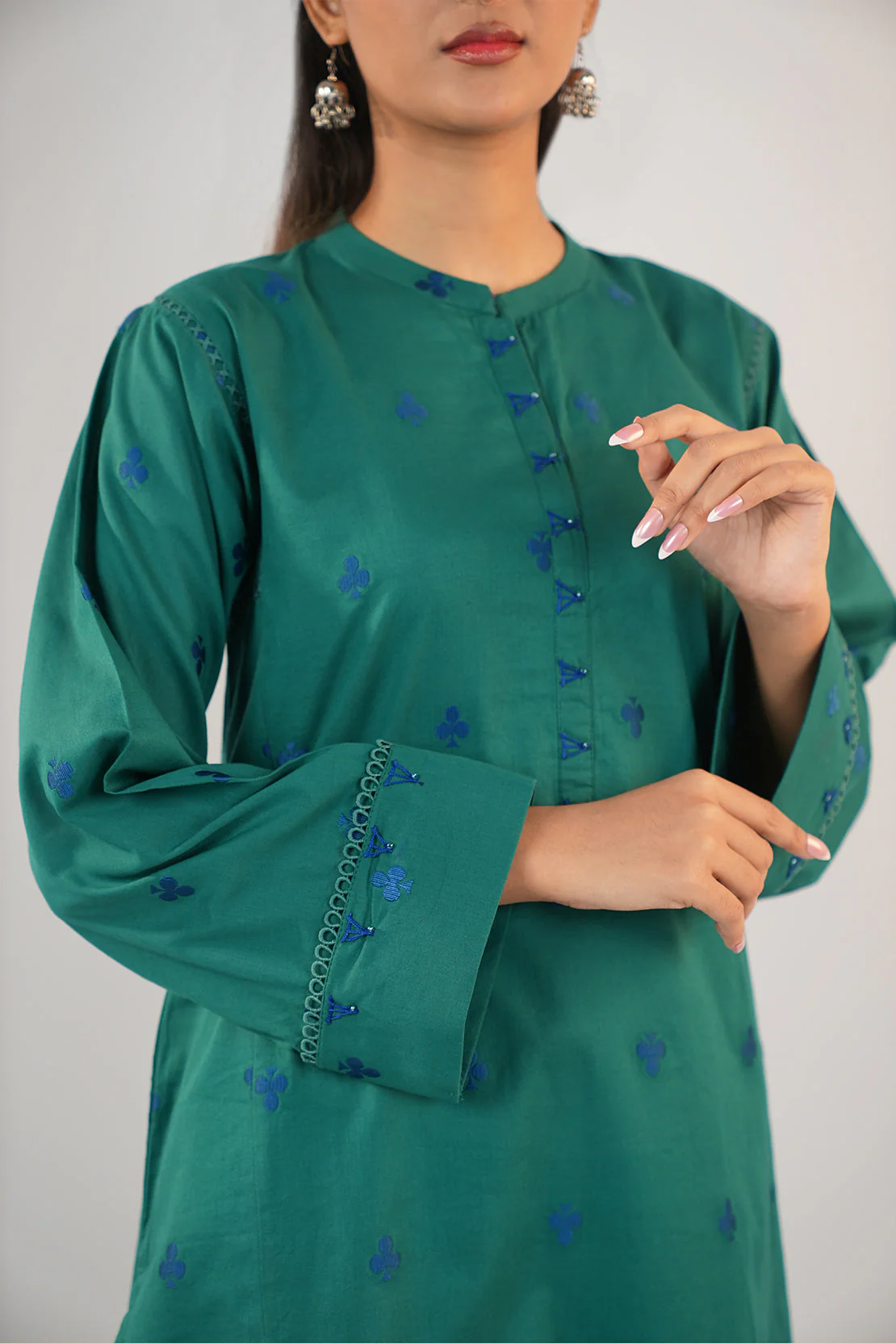 Cotton Jacquard Stitched 2 Piece (Shirt/Trouser) - Image 3