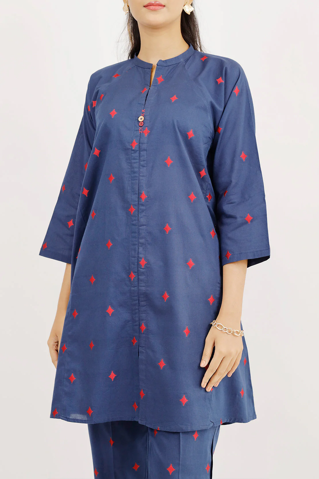Cotton Jacquard Stitched 2 Piece (Shirt/Trouser) - Image 4