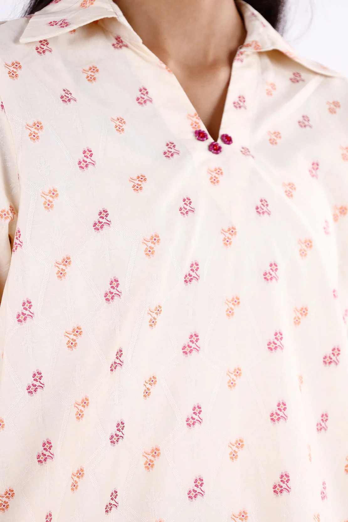 Cotton Jacquard Stitched 2 Piece (Shirt/Trouser) - Image 4