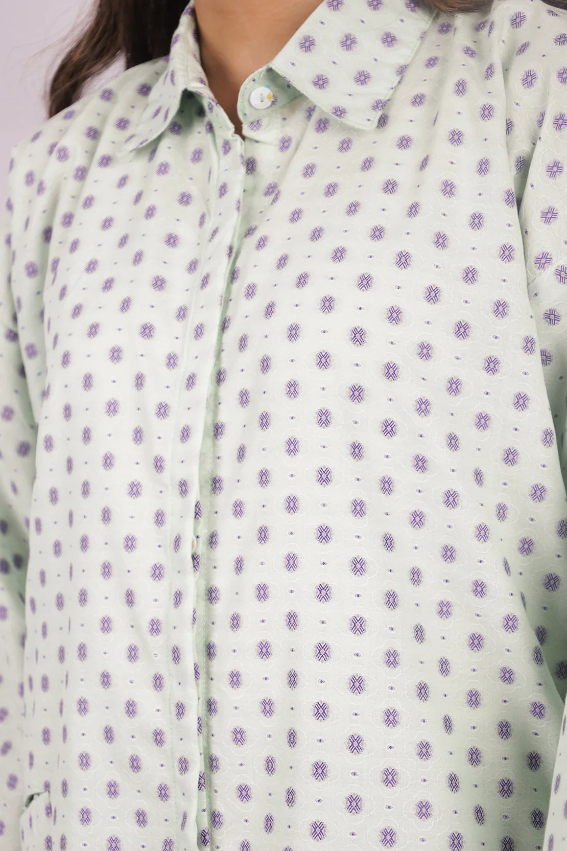 Cotton Jacquard Stitched Shirt - Image 4