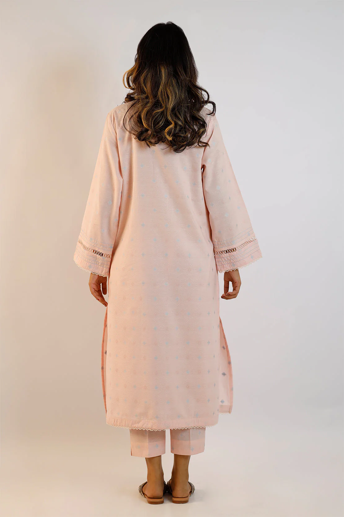 Cotton Jacquard Stitched 2 Piece (Shirt/Trouser) - Image 2