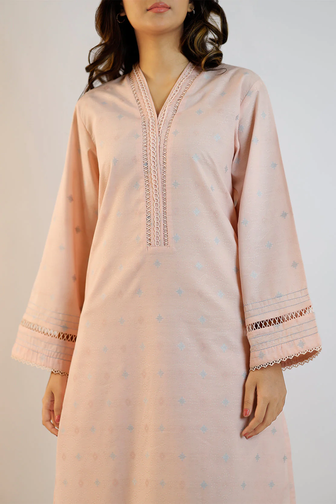 Cotton Jacquard Stitched 2 Piece (Shirt/Trouser) - Image 3