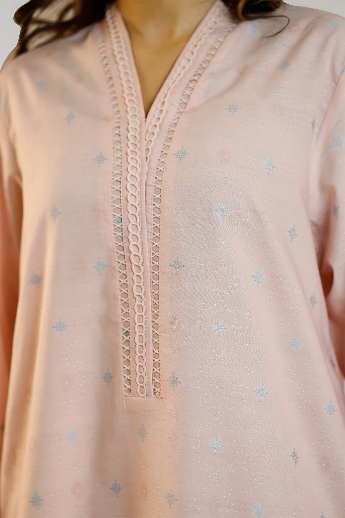Cotton Jacquard Stitched 2 Piece (Shirt/Trouser) - Image 4