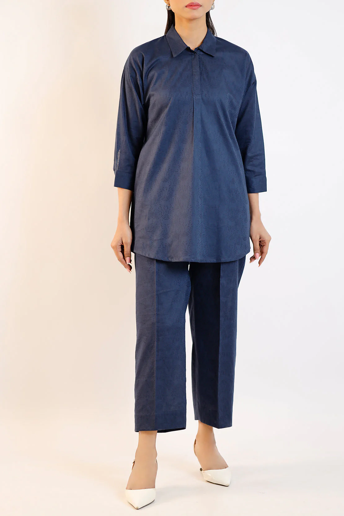 Cotton Jacquard Stitched 2 Piece (Shirt/Trouser) - Image 2
