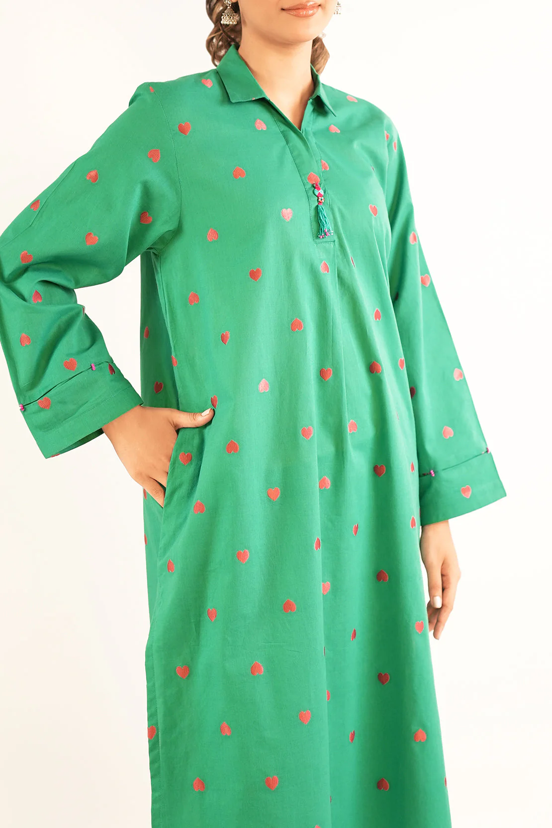 Cotton Jacquard Stitched 2 Piece (Shirt/Trouser) - Image 3