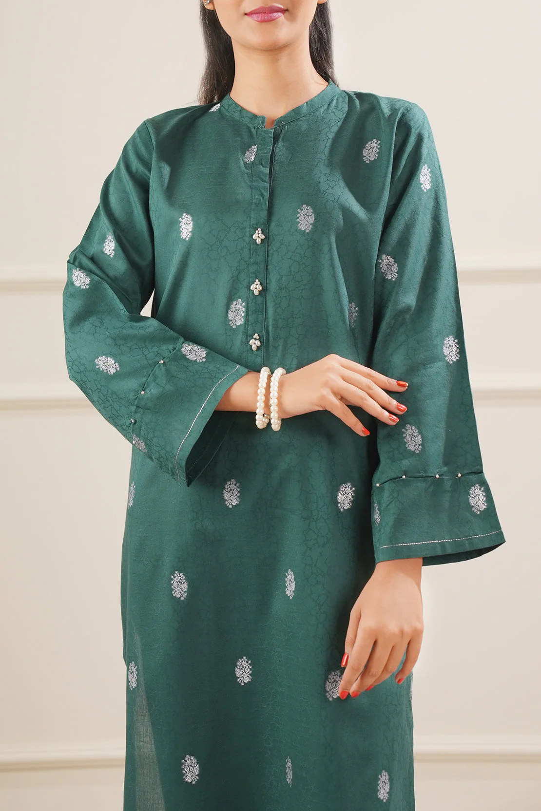 Cotton Jacquard Stitched 2 Piece (Shirt/Trouser) - Image 5