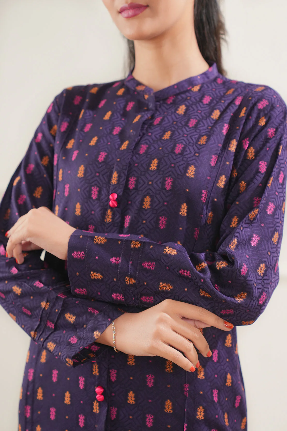 Cotton Jacquard Stitched 2 Piece (Shirt/Trouser) - Image 5