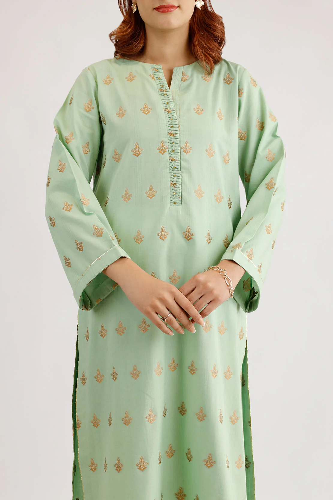 Cotton Jacquard Stitched 2 Piece (Shirt/Trouser) - Image 2