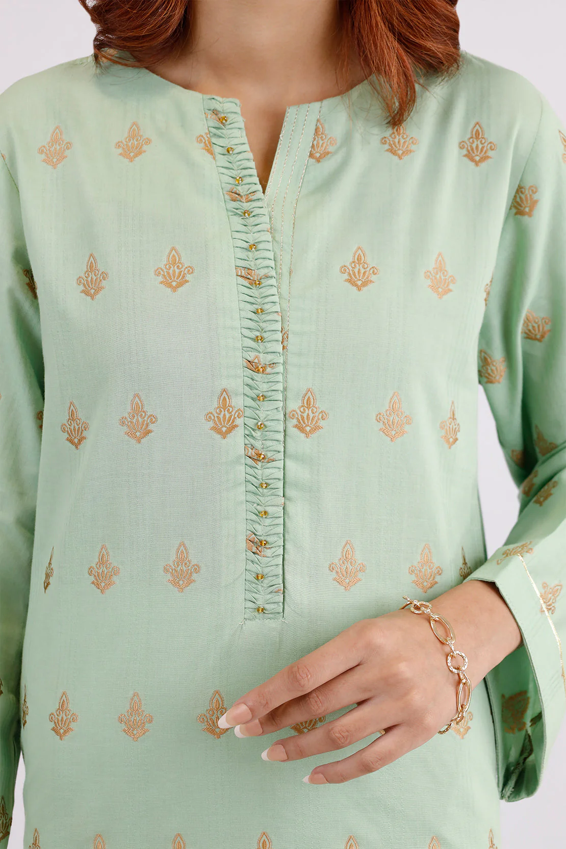 Cotton Jacquard Stitched 2 Piece (Shirt/Trouser) - Image 4