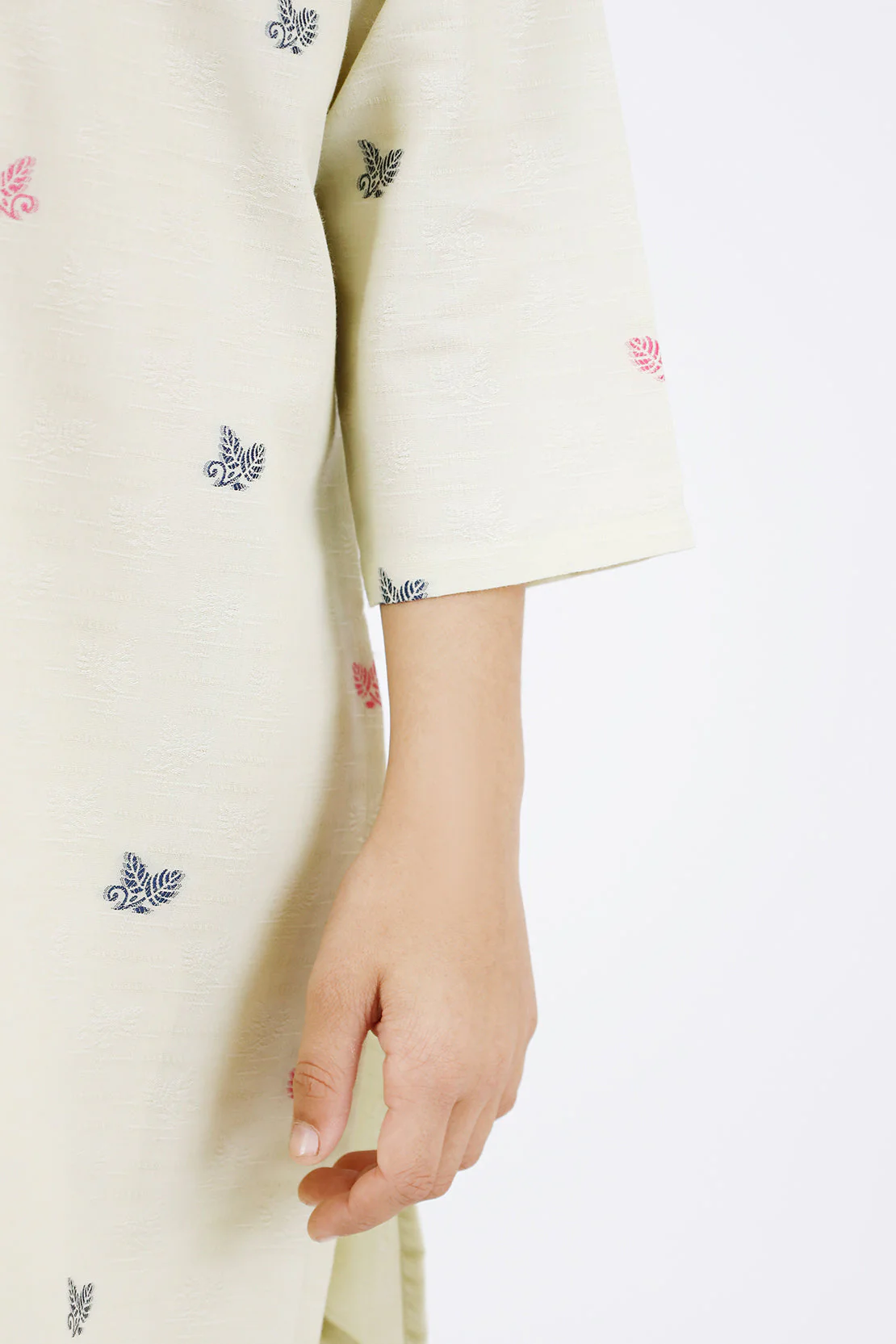 Stitched Cotton Jacquard Shirt/Trouser For Kids - Image 7