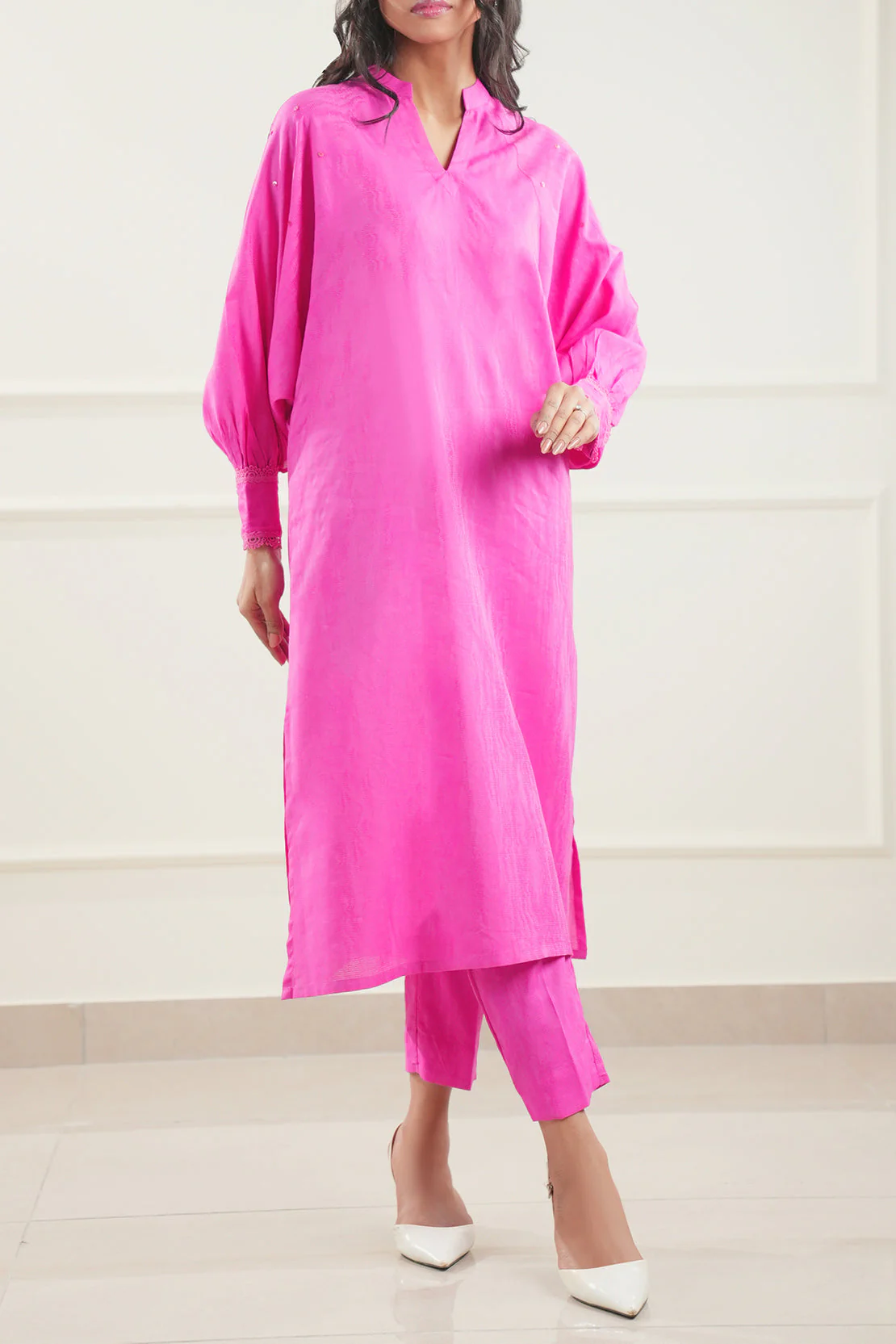 Cotton Jacquard Stitched 2 Piece (Shirt/Trouser) - Image 2