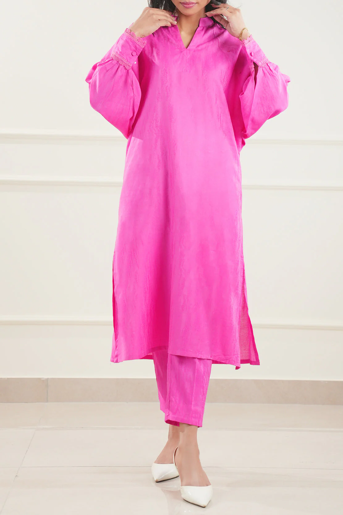 Cotton Jacquard Stitched 2 Piece (Shirt/Trouser) - Image 3