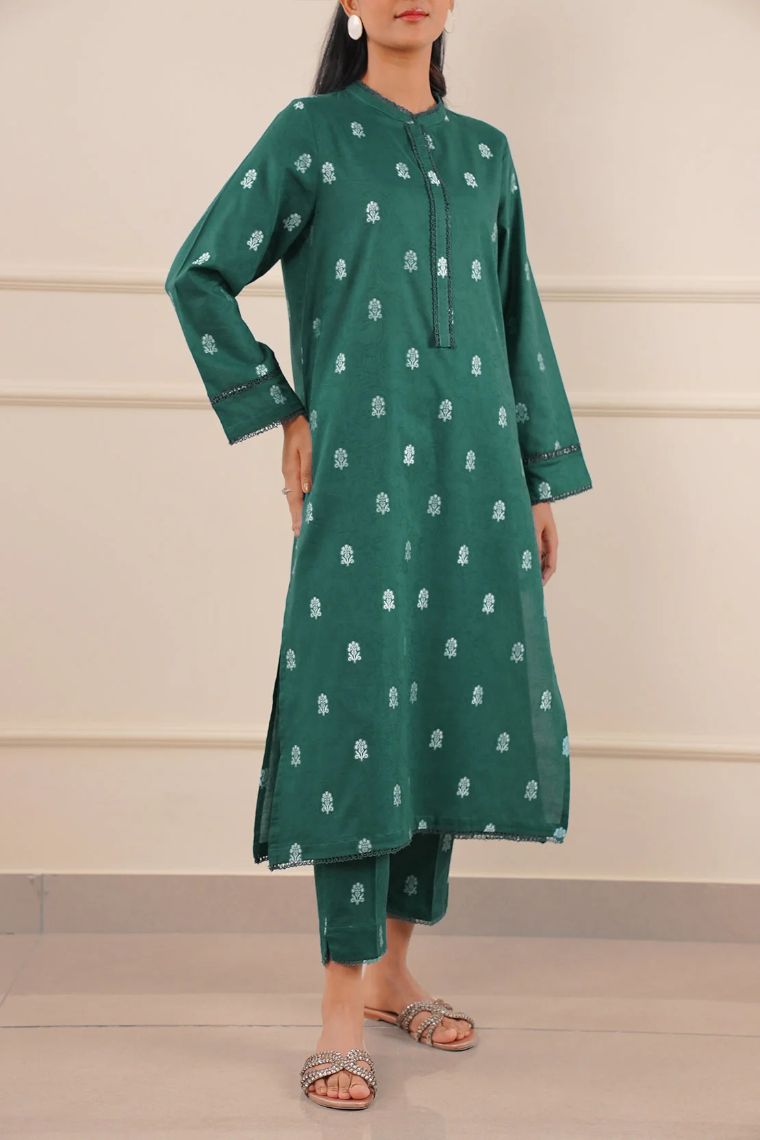 Cotton Jacquard Stitched 2 Piece (Shirt/Trouser) - Image 8